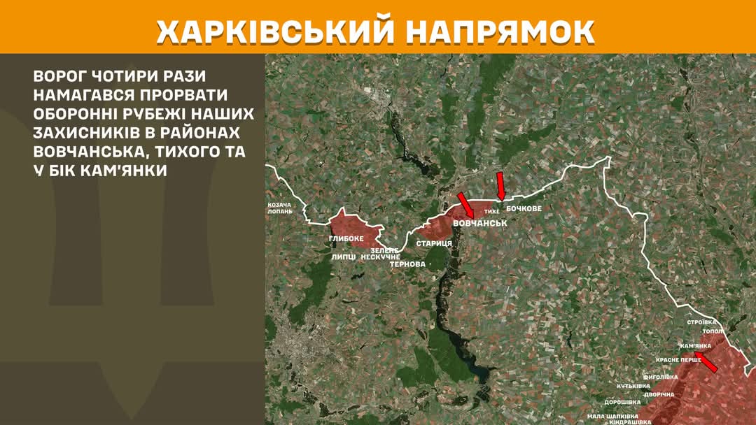 Дев’ять атак загарбників відбили ЗСУ минулої доби на Харківщині