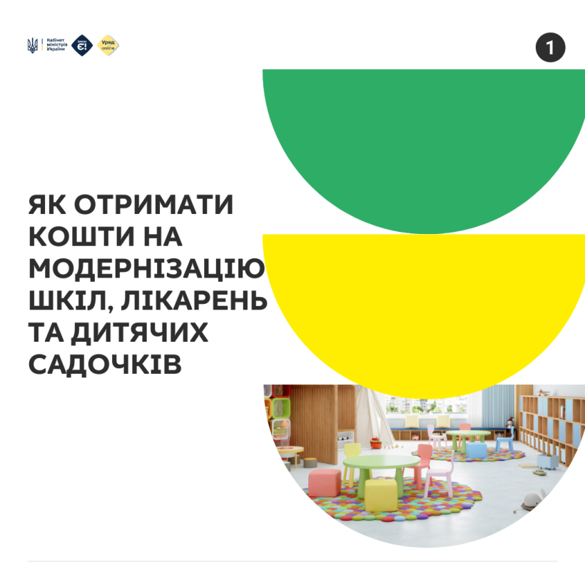 Як отримати кошти на модернізацію шкіл, лікарень та дитячих садочків