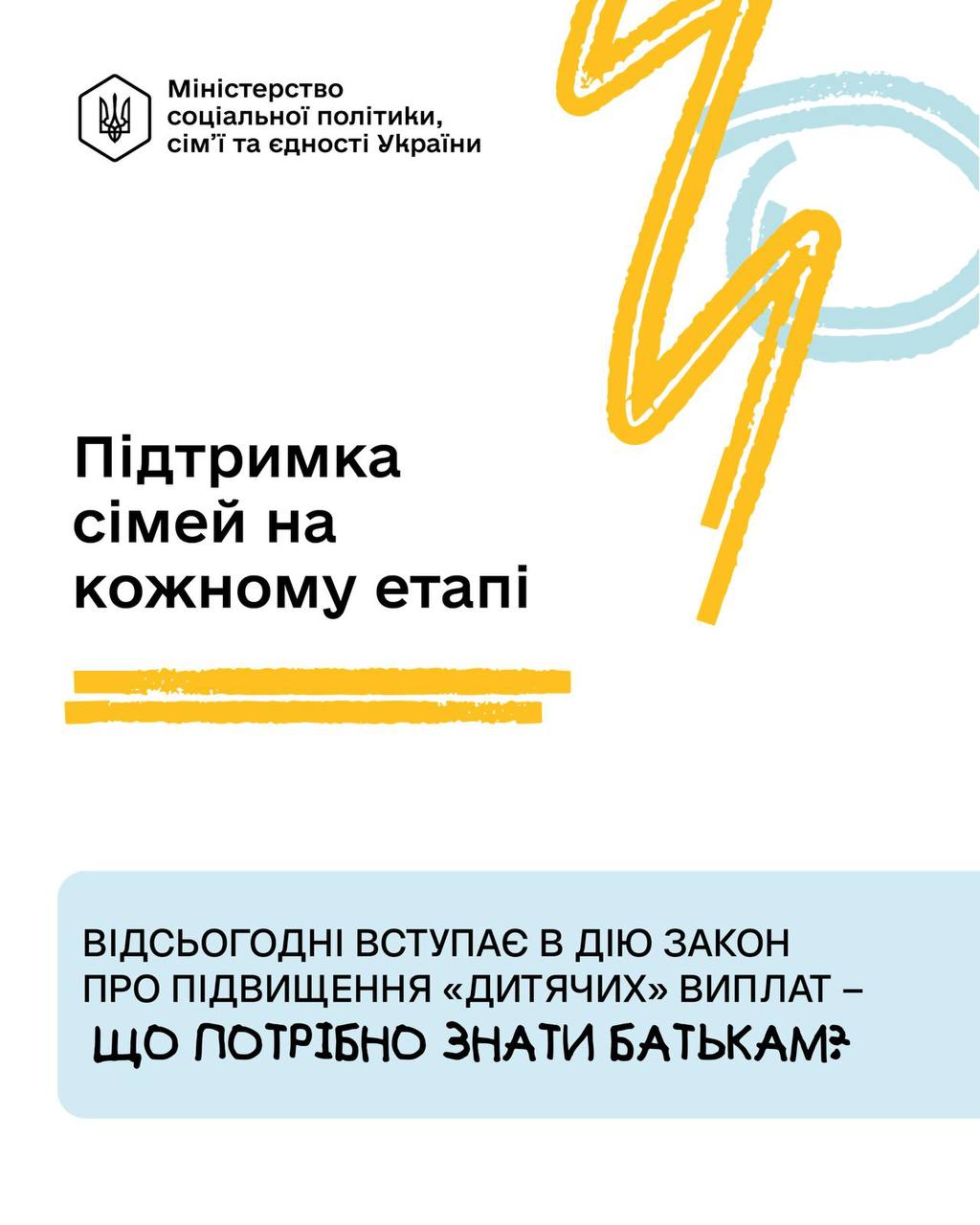 З 1 січня впроваджено оновлену допомогу для сімей з дітьми